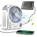 VENTILADOR RECARGABLE MULTIFUNCIONAL CON PANEL SOLAR GD-8028