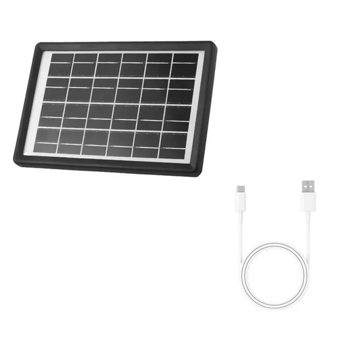 VENTILADOR RECARGABLE MULTIFUNCIONAL CON PANEL SOLAR GD-8028