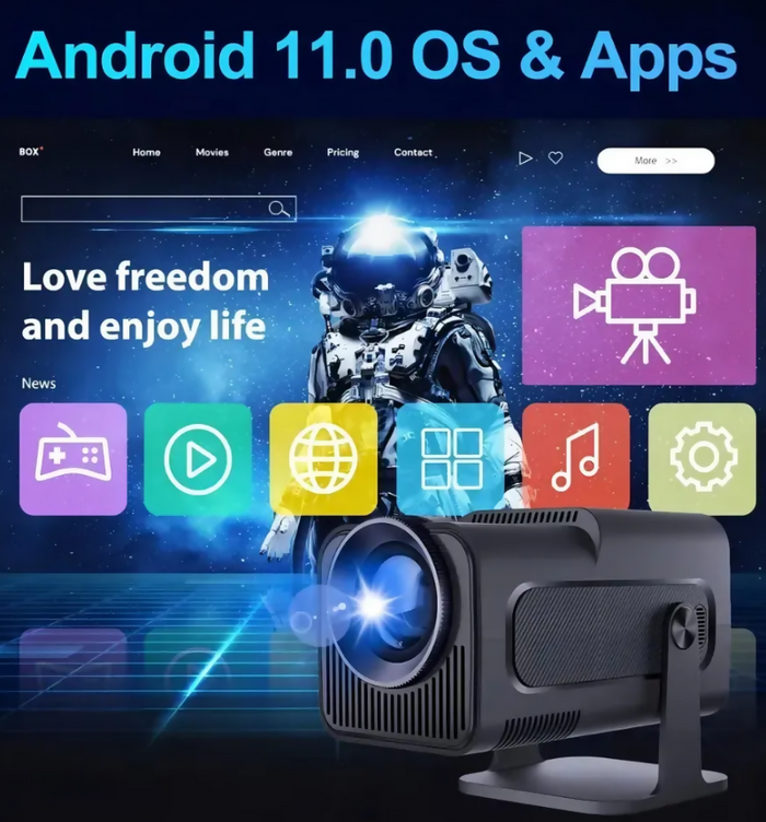 VIDEO BEAM PROYECTOR HY320 WIFI BLUETOOTH TELON 84 PULGADAS