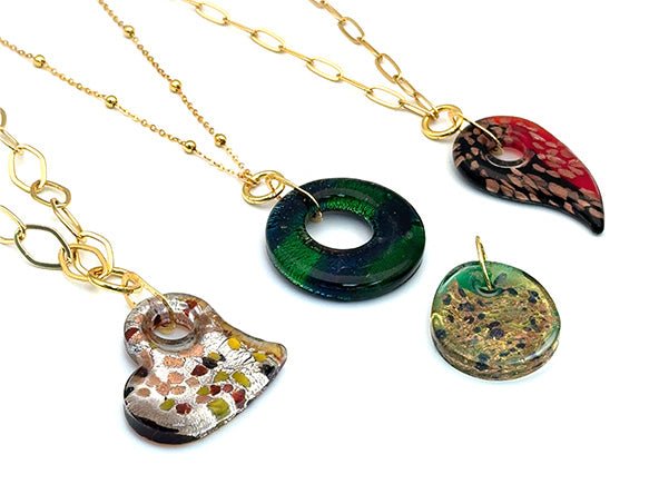 Vintage | XL Glass Assorted Shape Pendants | LINK, design your own