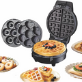 WAFLERA 3 EN 1 ANTIADHERENTE CON MOLDE PARA DONAS Y FIGURAS