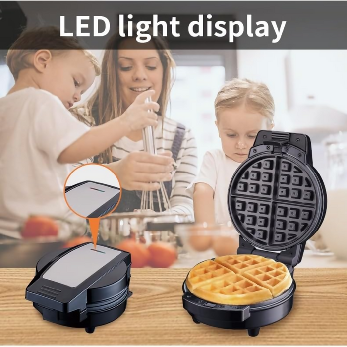 WAFLERA 3 EN 1 ANTIADHERENTE CON MOLDE PARA DONAS Y FIGURAS