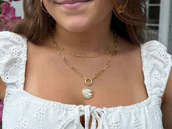White Ocean Wave Pendant | LINK, design your own