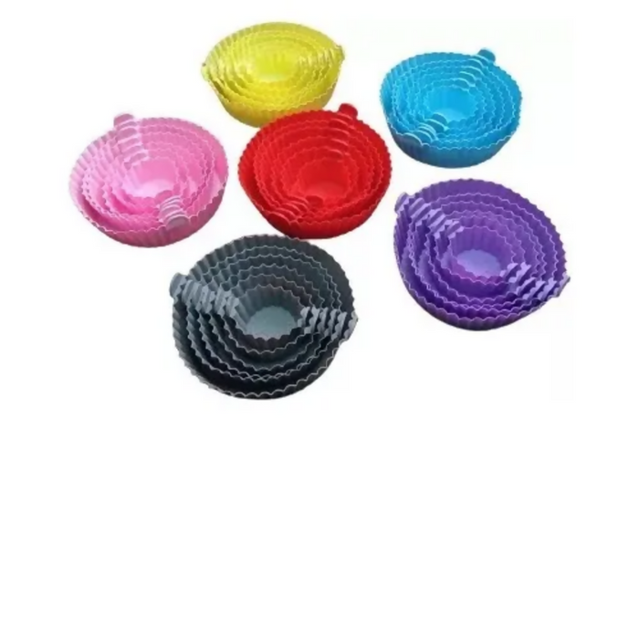 X6 MOLDES SILICONA AZUL HOMETV PARA AIRFRYER 20CM REUTILIZABLES