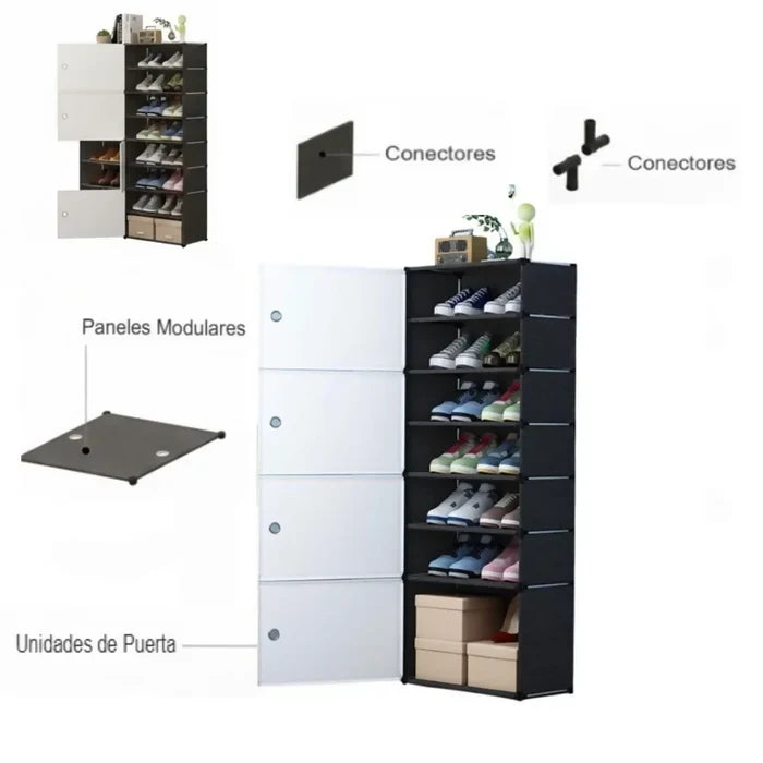 ZAPATERO DE TELA 4 PUERTAS