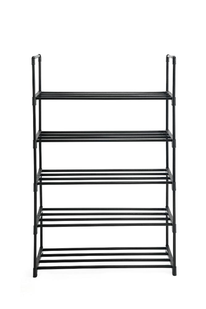 Zapatero organizador Juna eco, Negro, De 5 niveles con amplio espacio para 15 pares