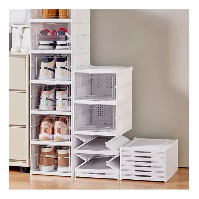 ZAPATERO ORGANIZADOR PLEGABLE ARMARIO 6 NIVELES TRANSPARENTE