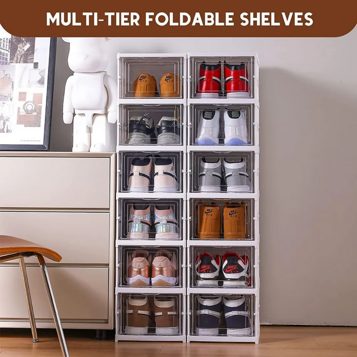 ZAPATERO ORGANIZADOR PLEGABLE ARMARIO 6 NIVELES TRANSPARENTE