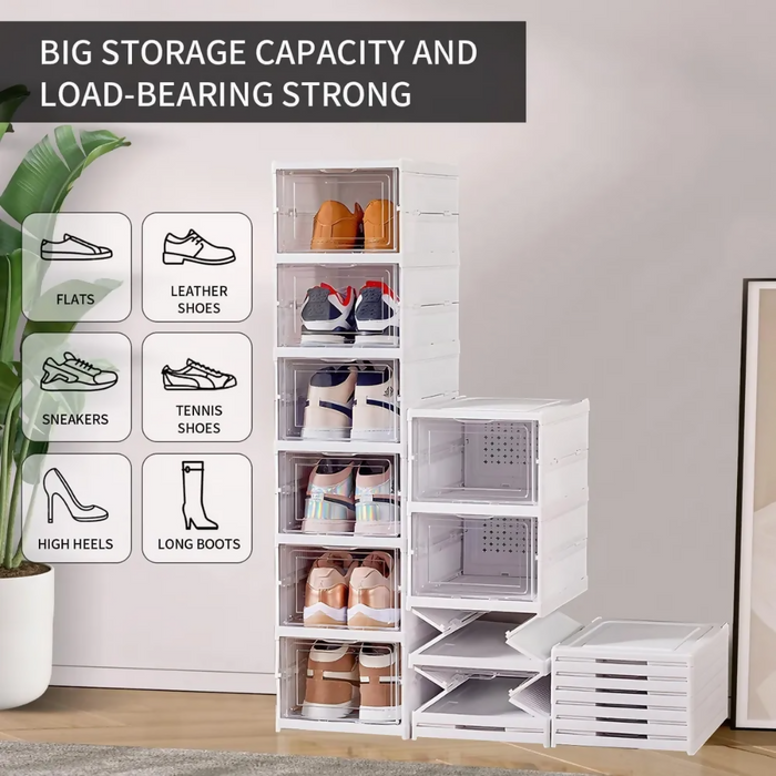 ZAPATERO ORGANIZADOR PLEGABLE ARMARIO 6 NIVELES TRANSPARENTE