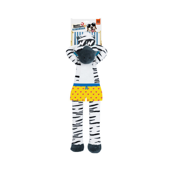 ZEBRA CON CHIRRIADOR Y JUGUETE ARRUGADO PARA PERROS GRANDES